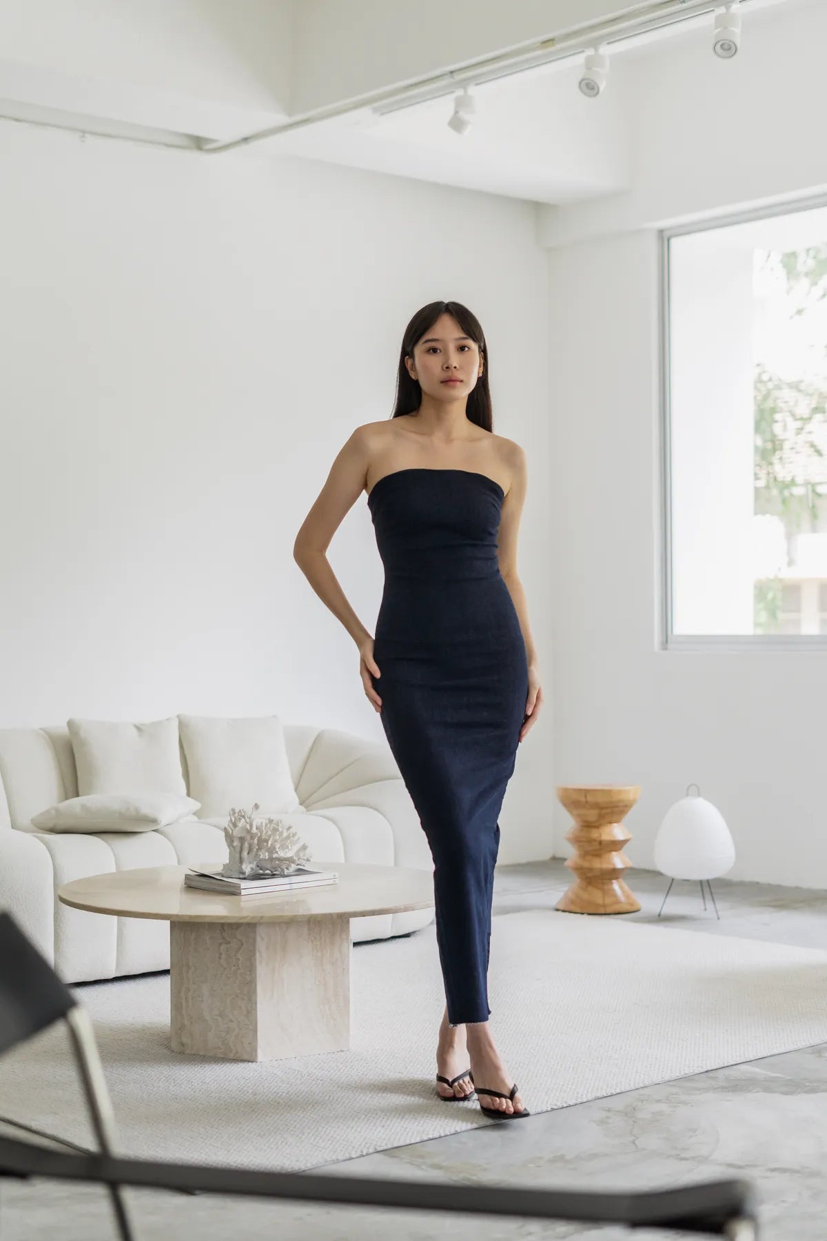 Skyla Denim Tube Maxi Dress