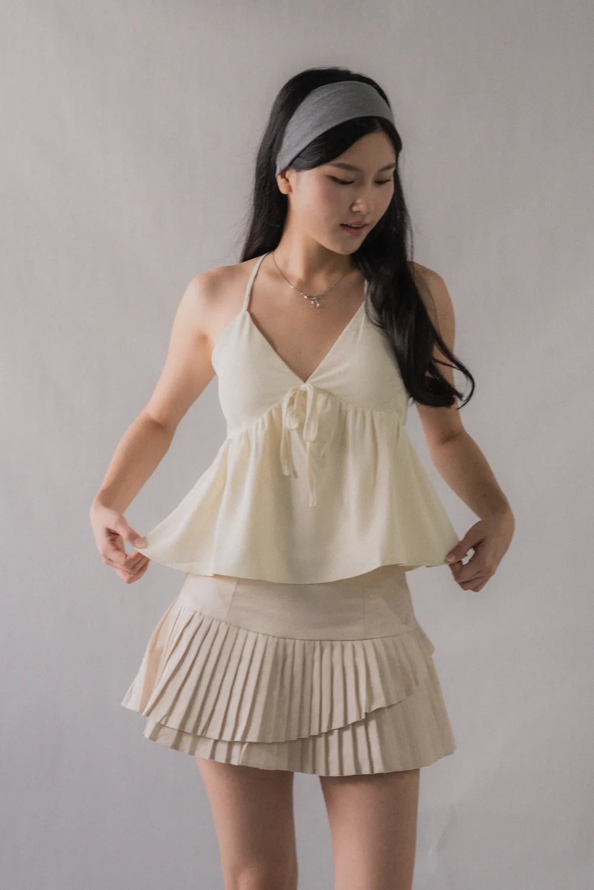 Peony Babydoll Padded Ribbon Top (Restocked)