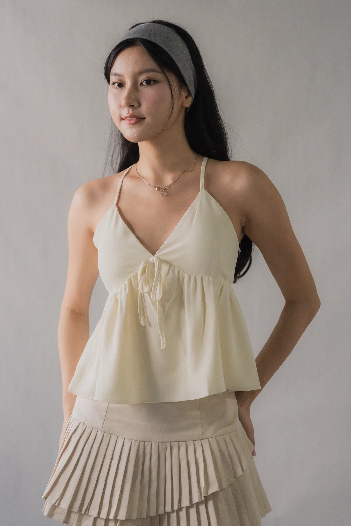 Peony Babydoll Padded Ribbon Top (Restocked)