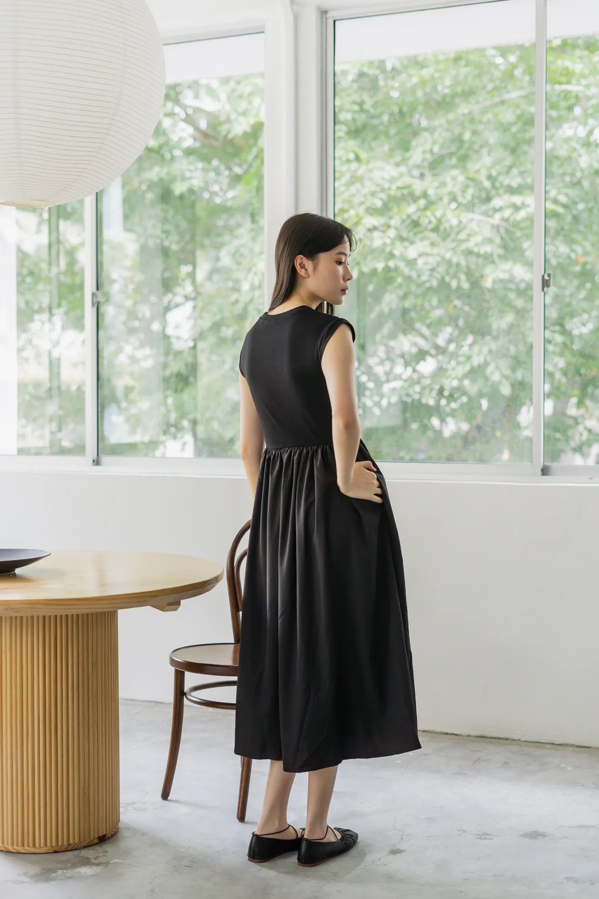 Beth Cap Sleeve Flounce Tank Dress