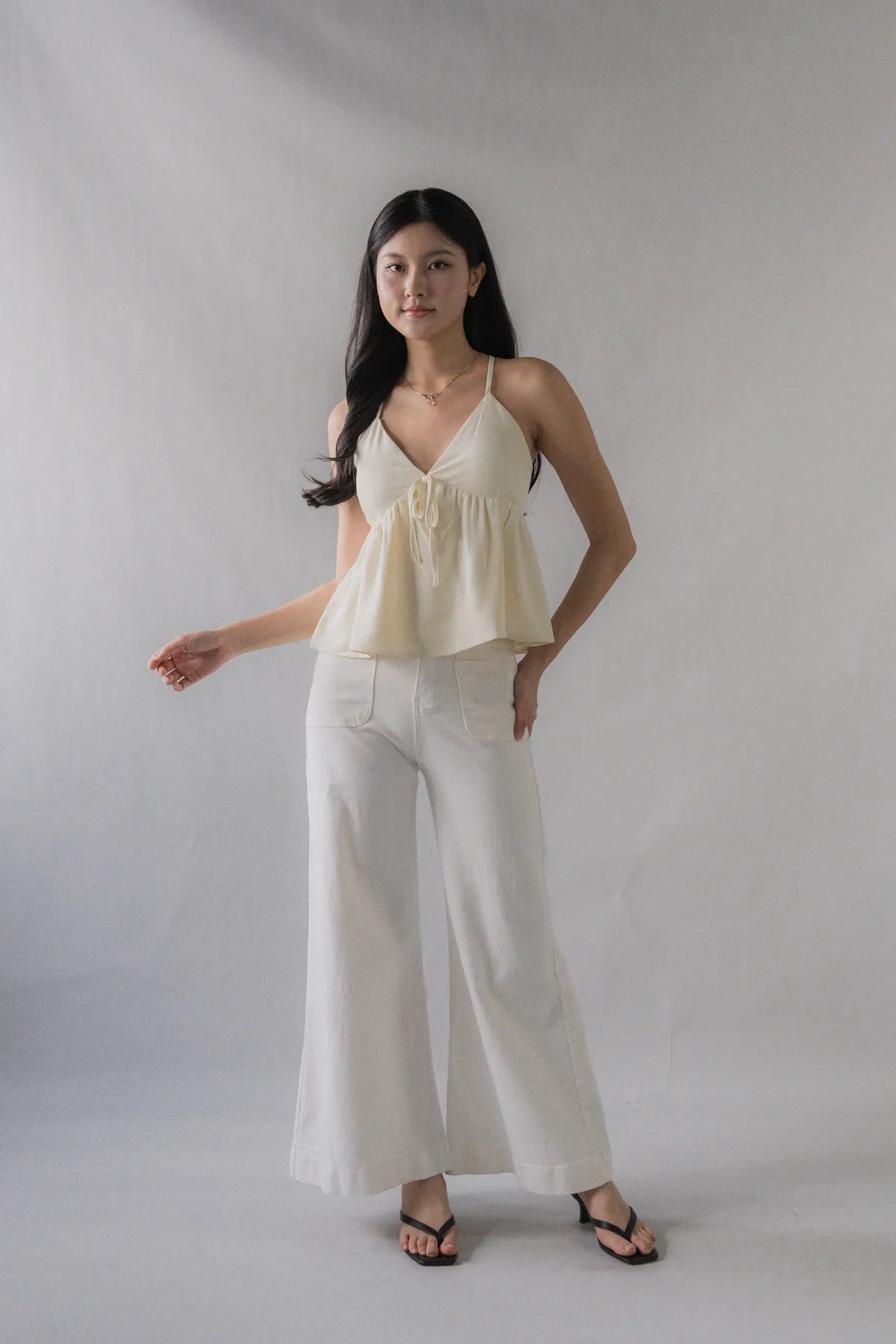 Peony Babydoll Padded Ribbon Top (Restocked)