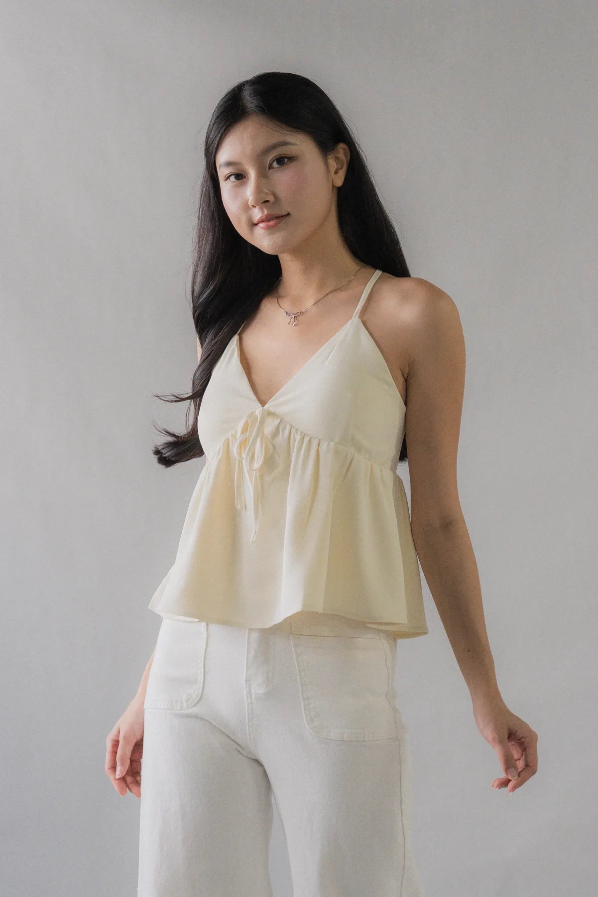 Peony Babydoll Padded Ribbon Top (Restocked)