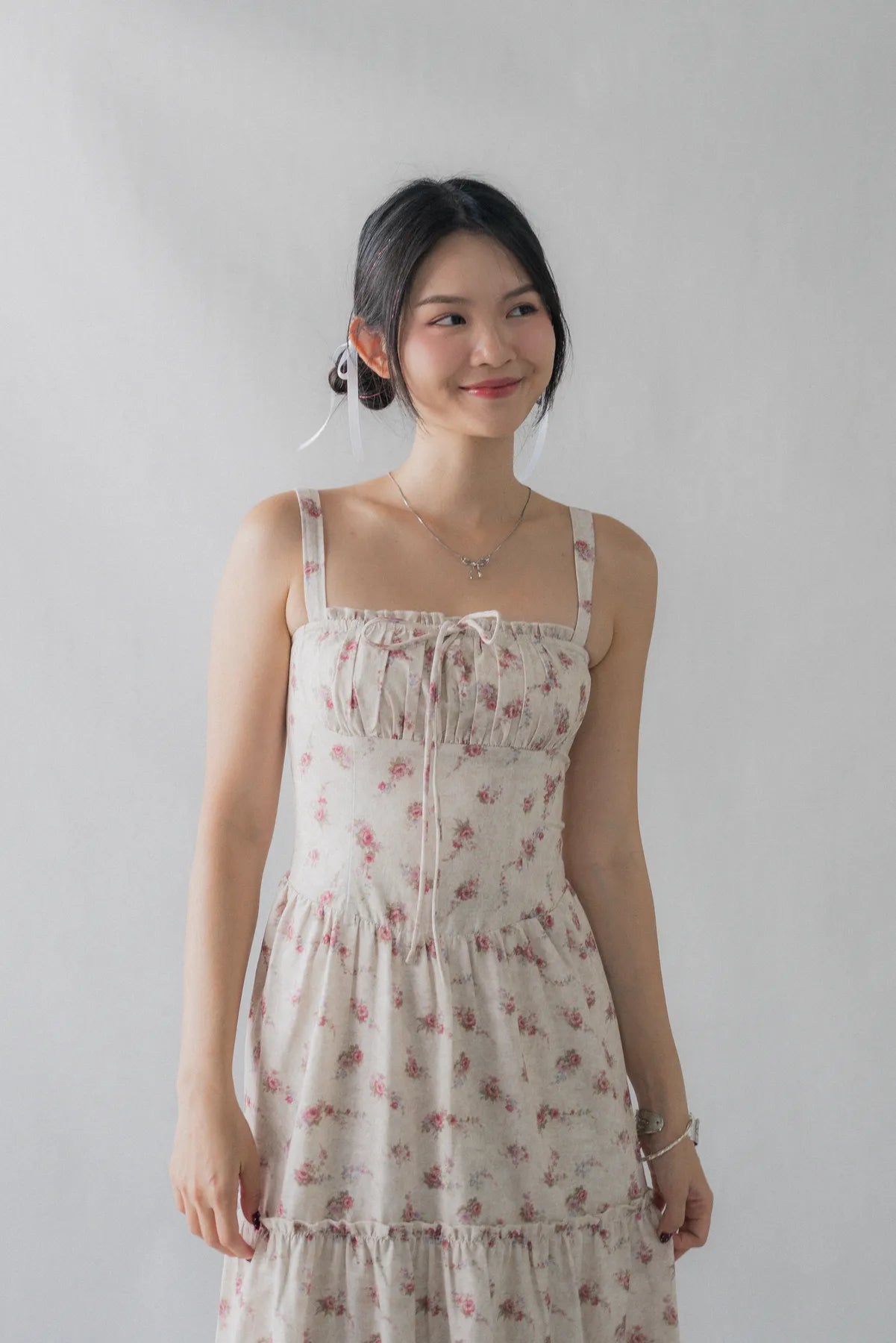 Lyla Padded Ruched Long Dress