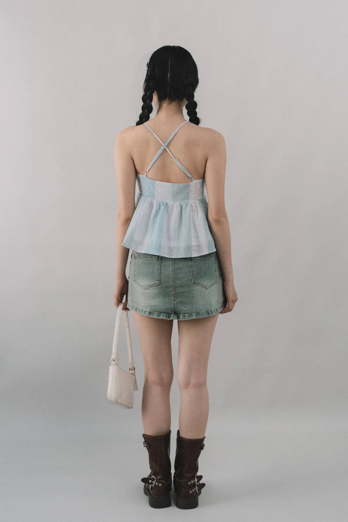 Peony Patchwork Babydoll Padded Top
