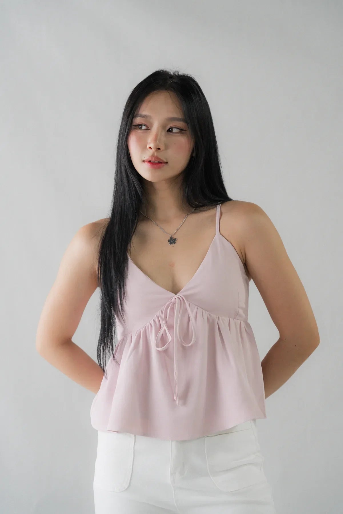 Peony Babydoll Padded Ribbon Top (Restocked)