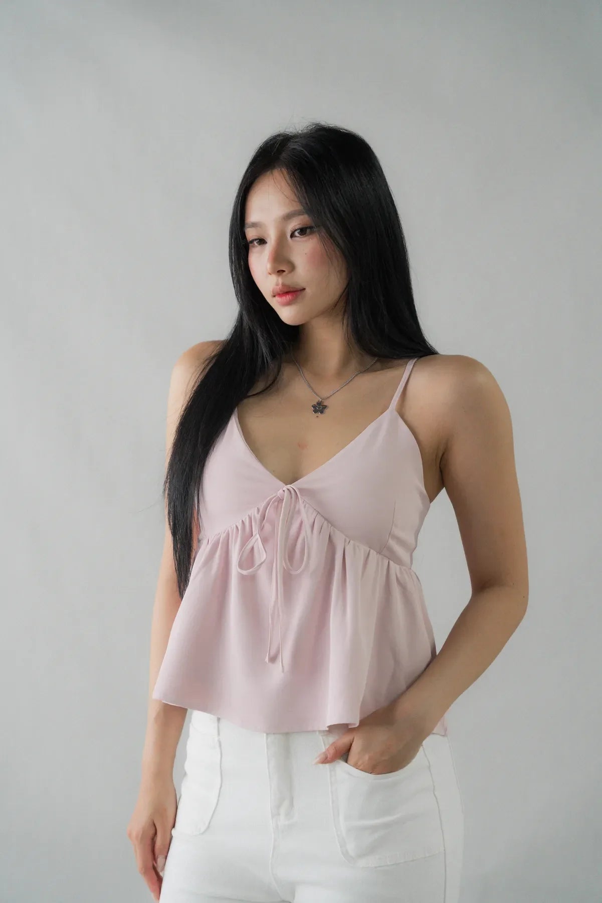 Peony Babydoll Padded Ribbon Top (Restocked)