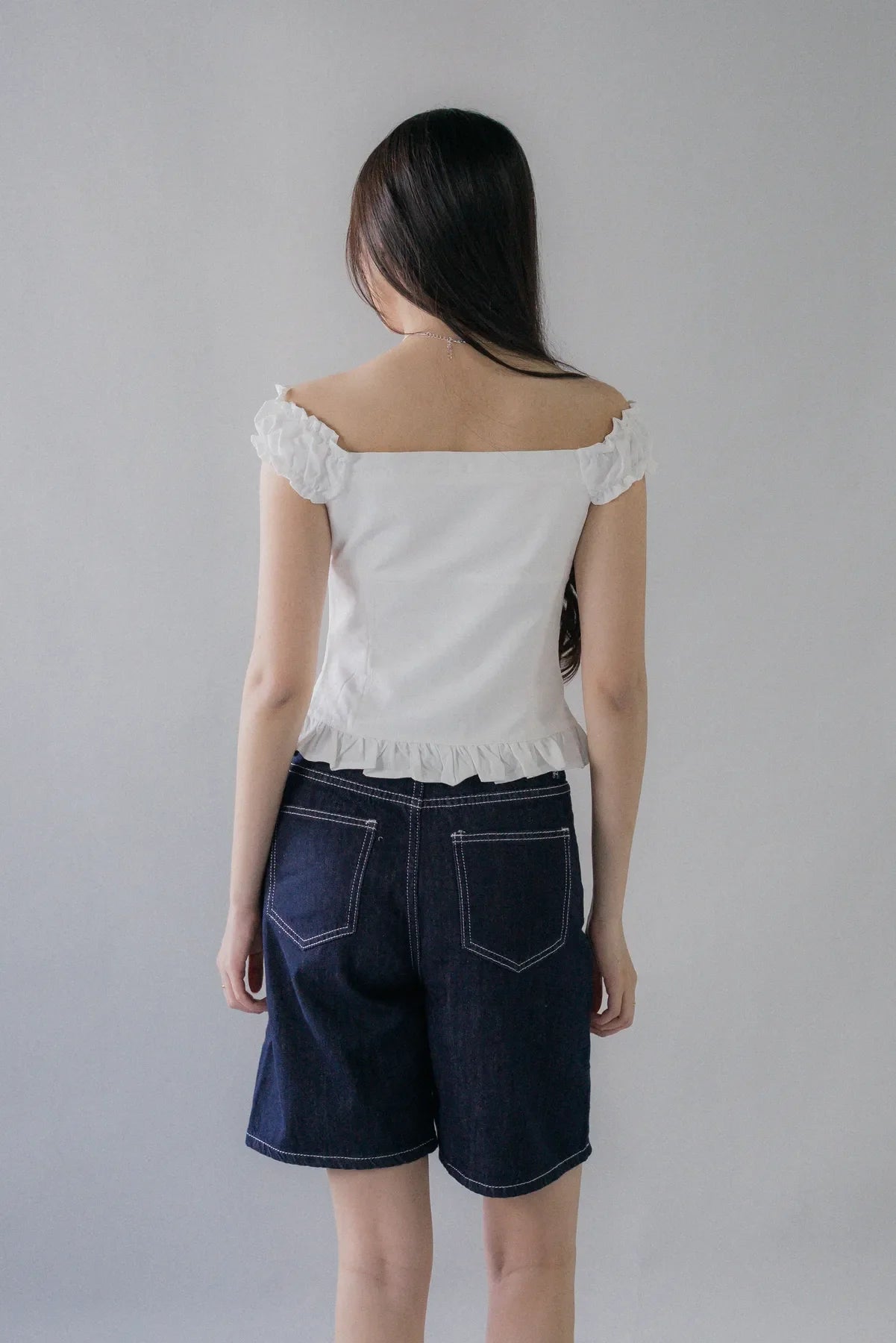 Sarah Straight Cut Denim Jorts
