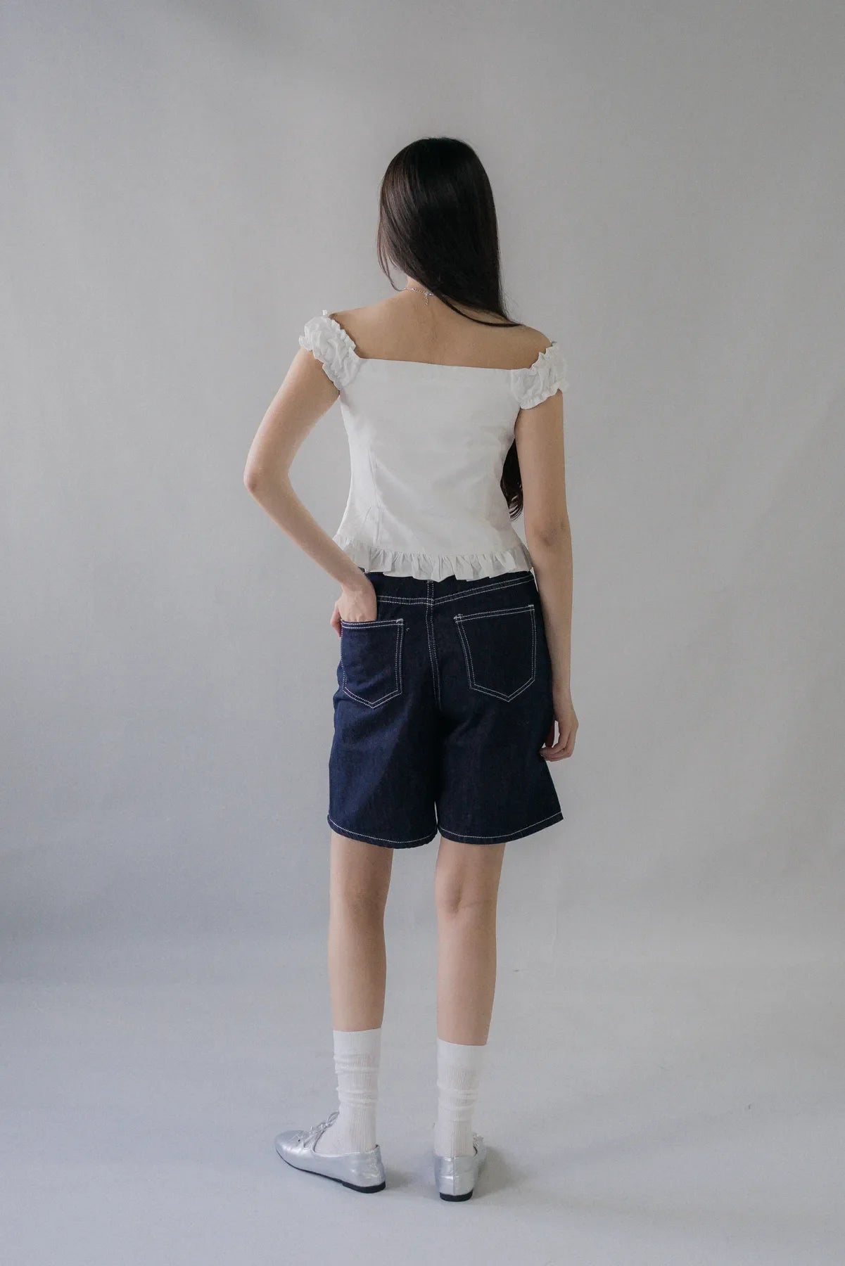 Sarah Straight Cut Denim Jorts