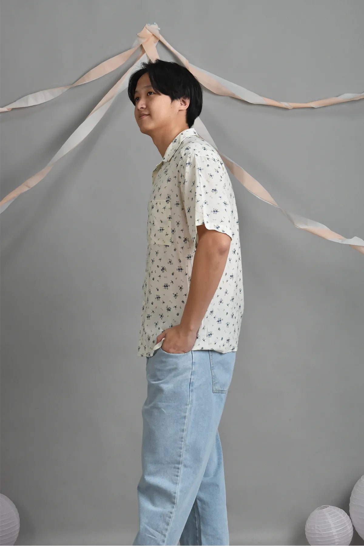 Blossom Broody Collar Short-Sleeved Shirt