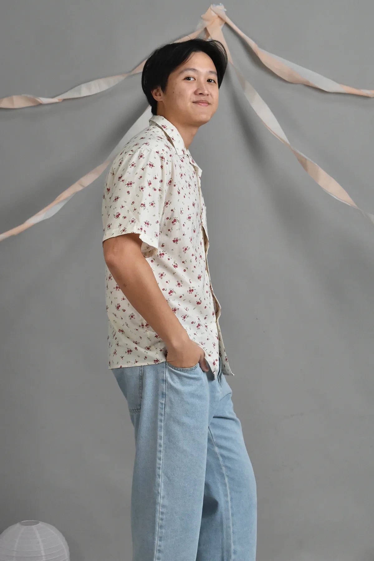 Blossom Broody Collar Short-Sleeved Shirt