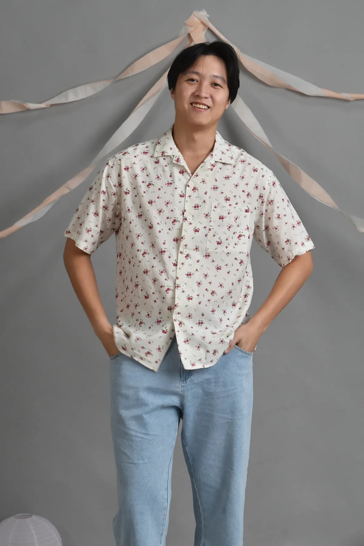 Blossom Broody Collar Short-Sleeved Shirt