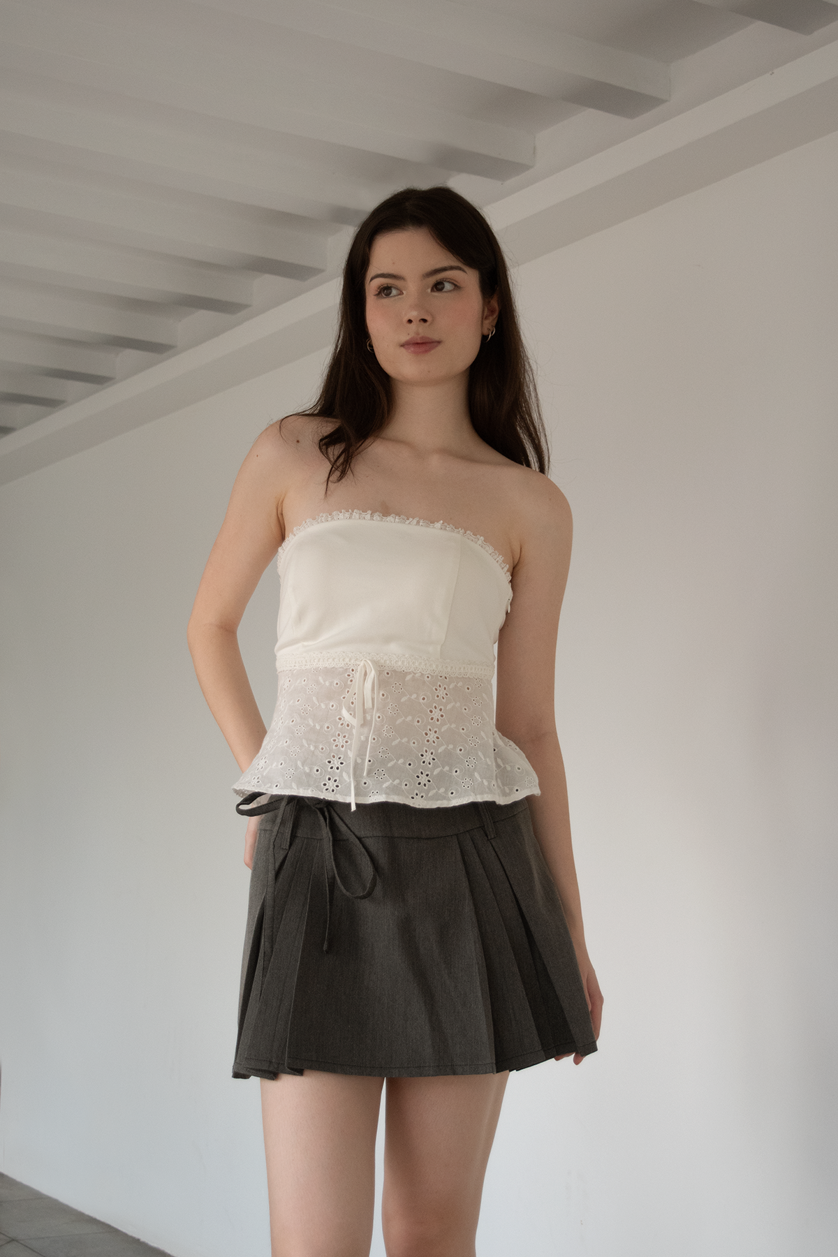 Clemence Lace Ribbon Tube Top (Restock)