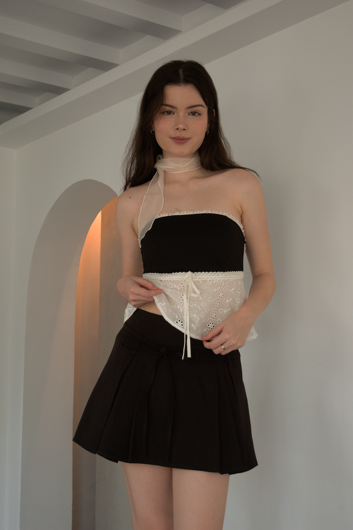 Clemence Lace Ribbon Tube Top (Restock)