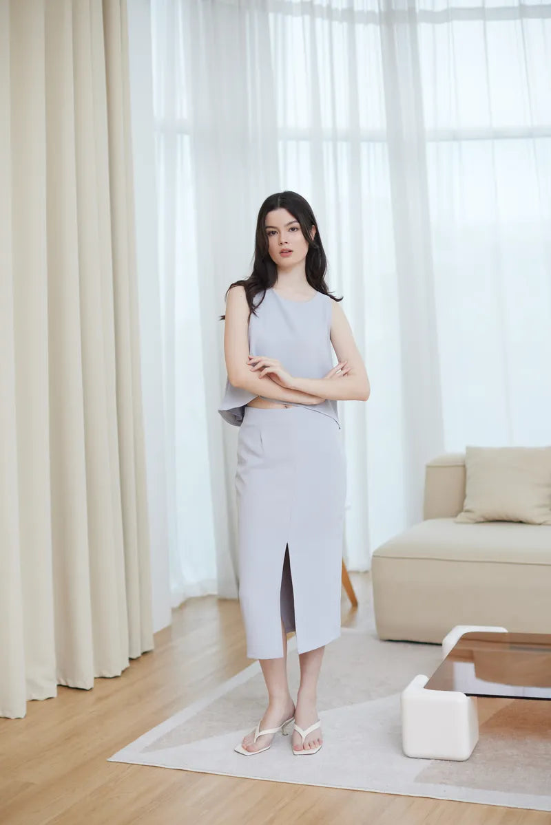 Rhea Front Slit Pencil Skirt