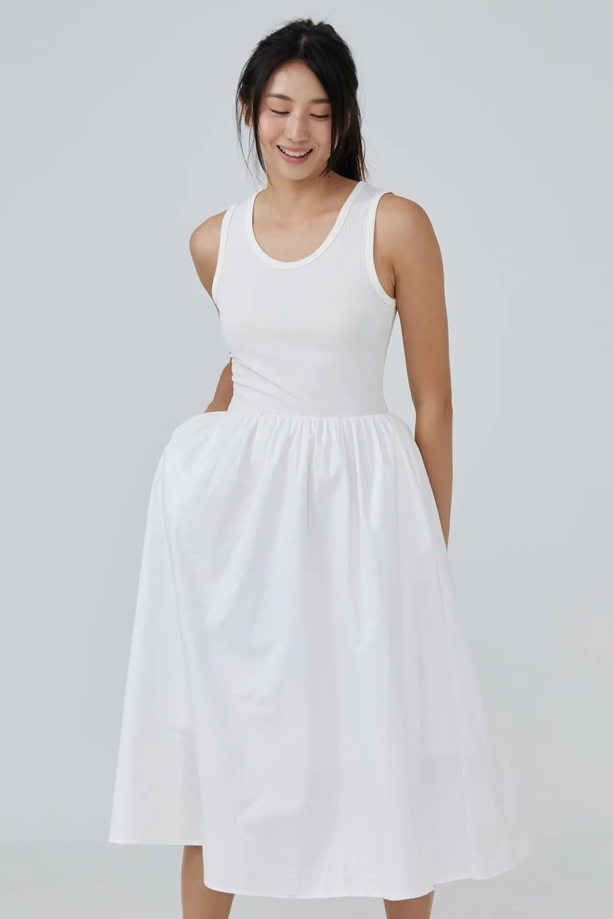 Bethany Flounce Tank Dress