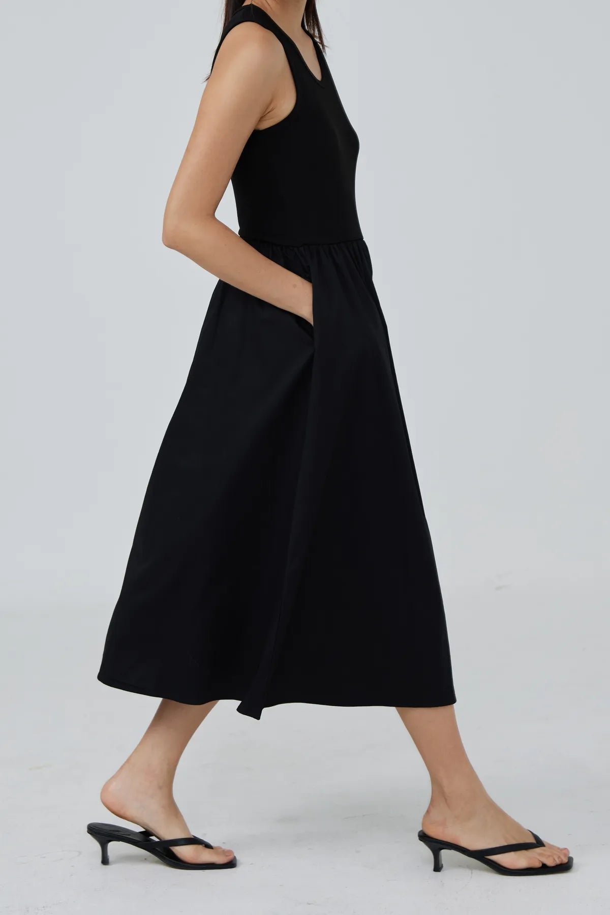 Bethany Flounce Tank Dress