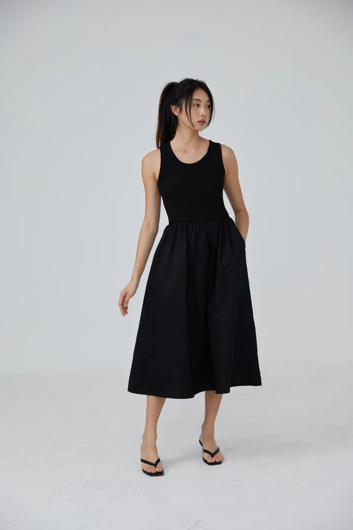 Bethany Flounce Tank Dress