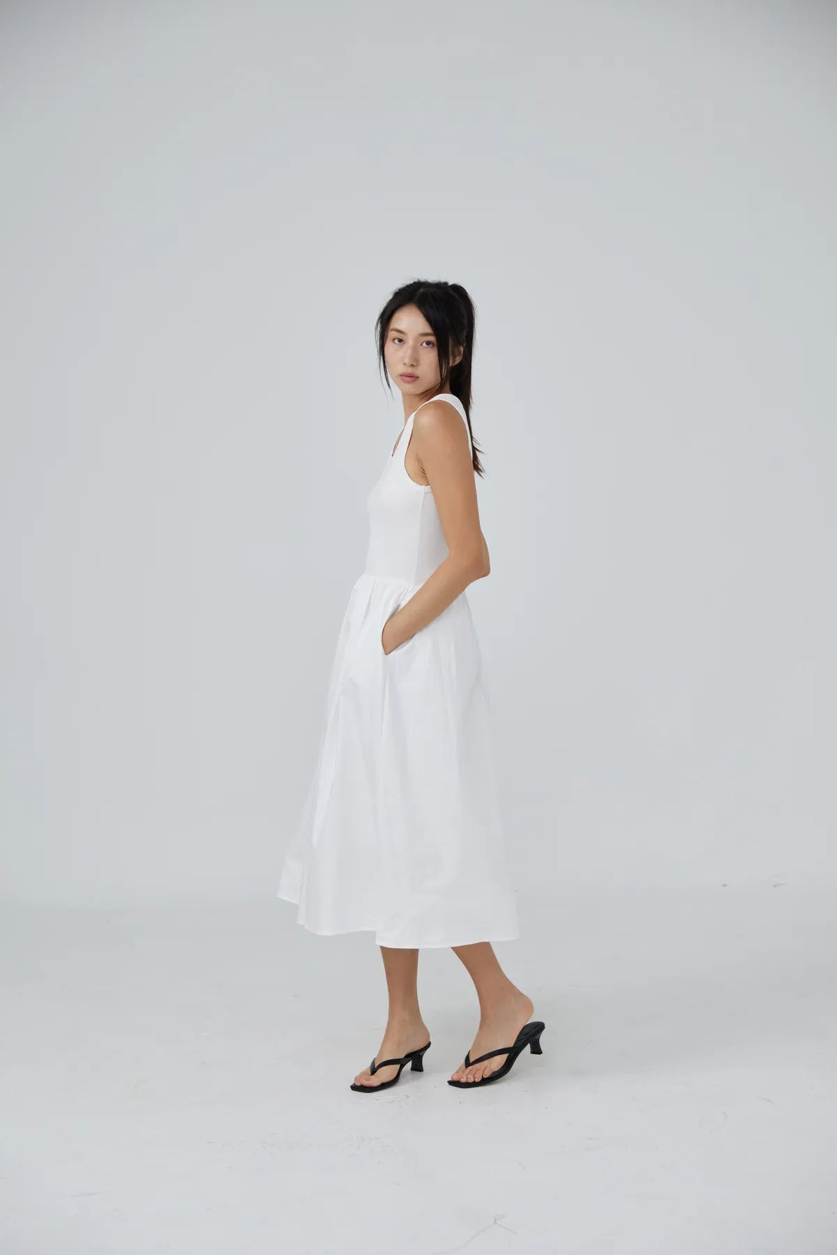 Bethany Flounce Tank Dress