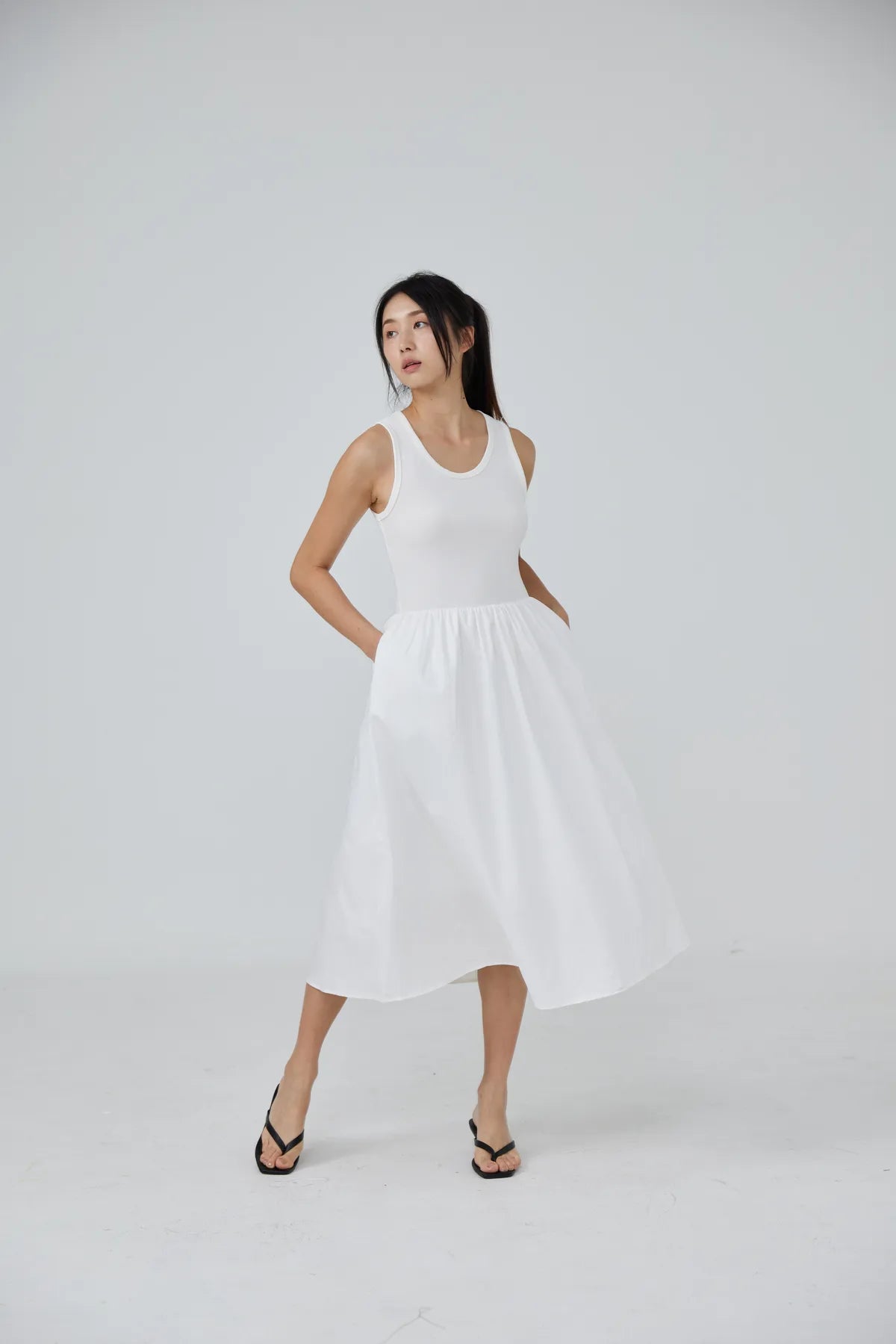 Bethany Flounce Tank Dress