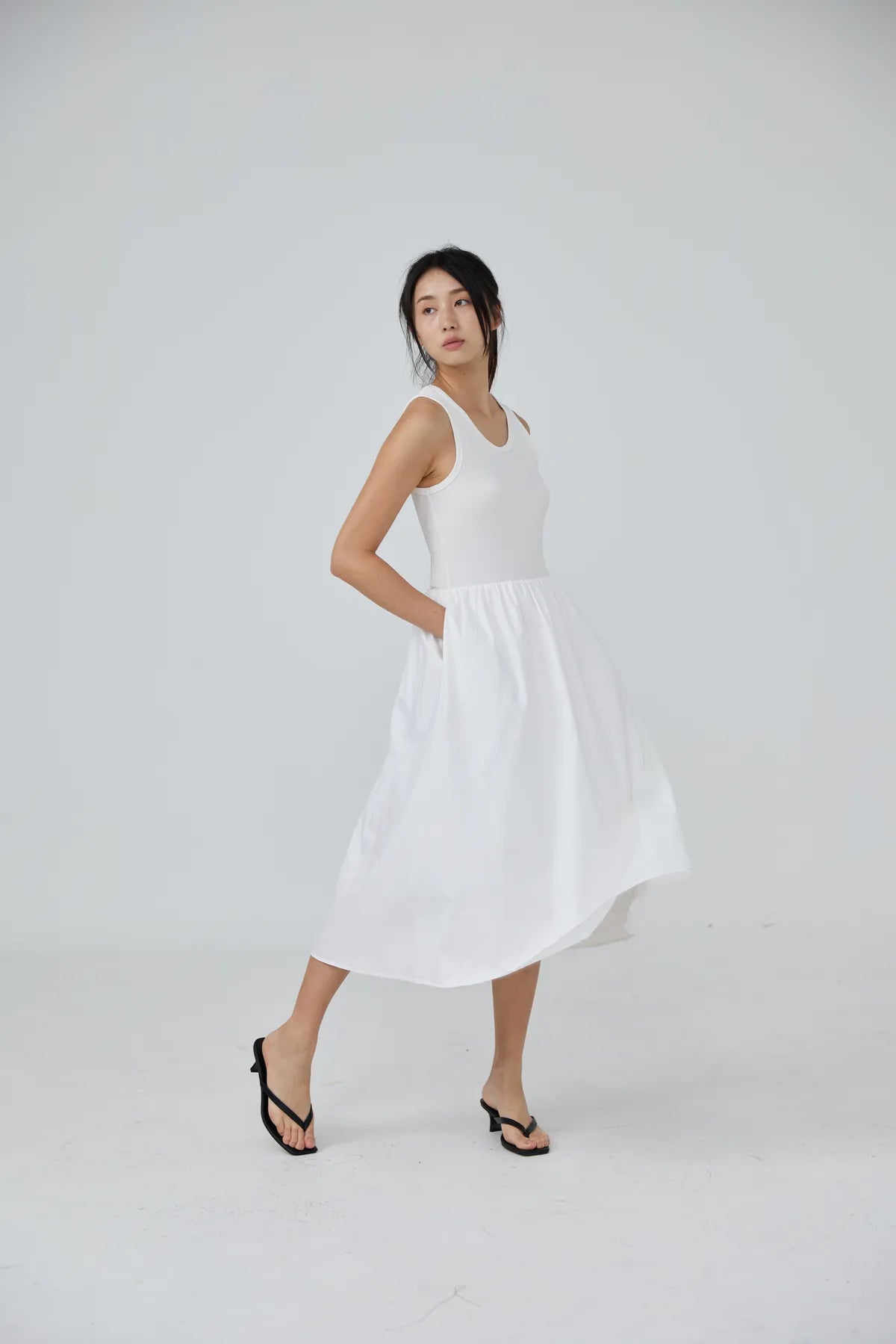 Bethany Flounce Tank Dress