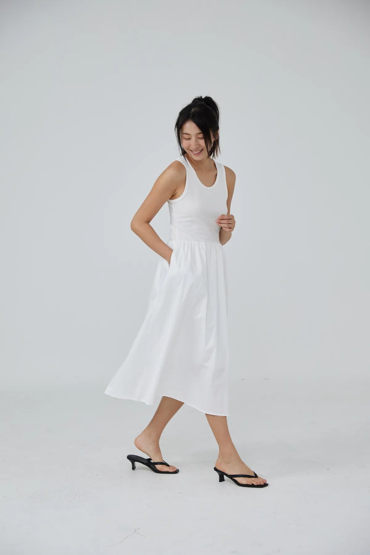 Bethany Flounce Tank Dress