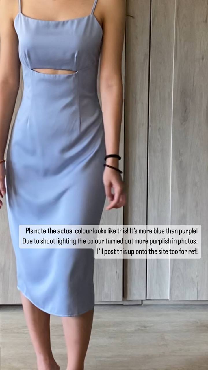 Chloe Cut Out Satin Midi Dress