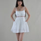 Josette Lace Panel Waist Padded Mini Dress