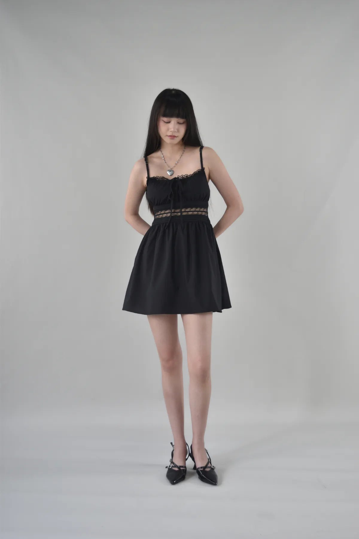 Josette Lace Panel Waist Padded Mini Dress LIKKA Josette Lace Panel Waist Padded Mini Dress LIKKA