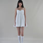 Yuna Bubble Hem Padded Ruched Mini Dress
