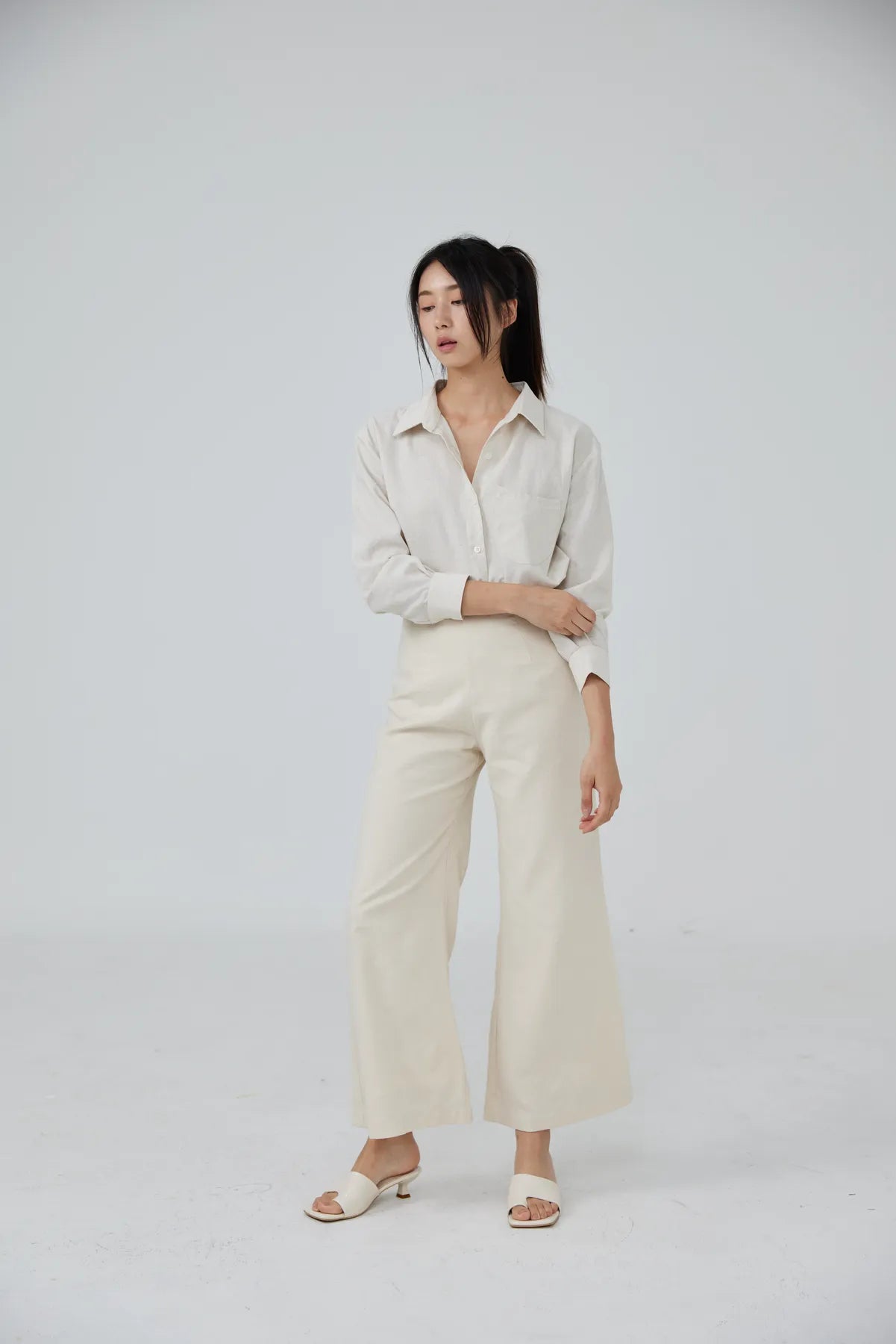 Luna Relaxed Linen Button Down Shirt