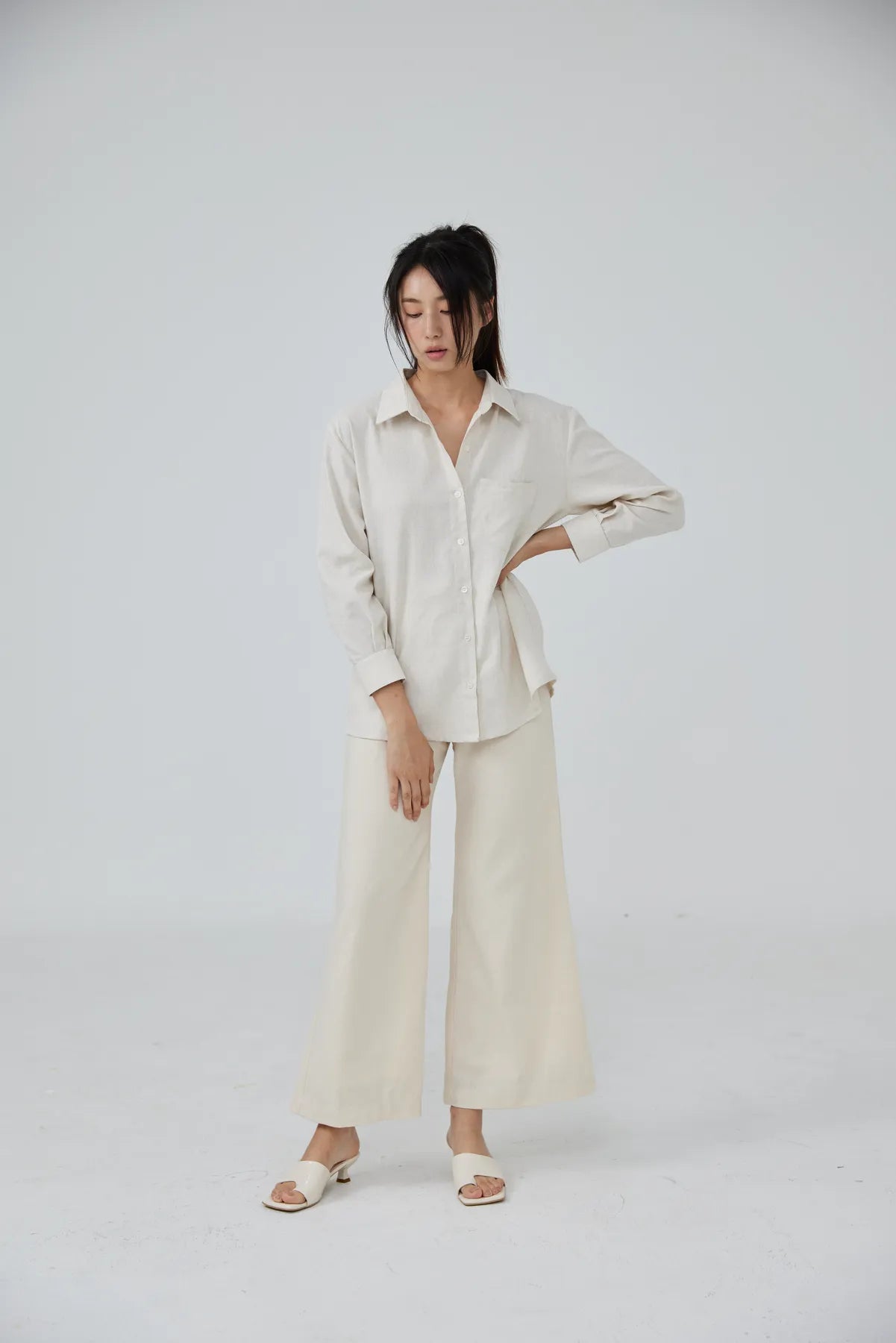 Luna Relaxed Linen Button Down Shirt