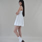 Yuna Bubble Hem Padded Ruched Mini Dress