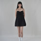 Yuna Bubble Hem Padded Ruched Mini Dress