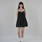 Yuna Bubble Hem Padded Ruched Mini Dress