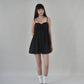 Yuna Bubble Hem Padded Ruched Mini Dress