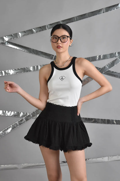 LIKKA Logo Embroidered Cotton Jersey Tank