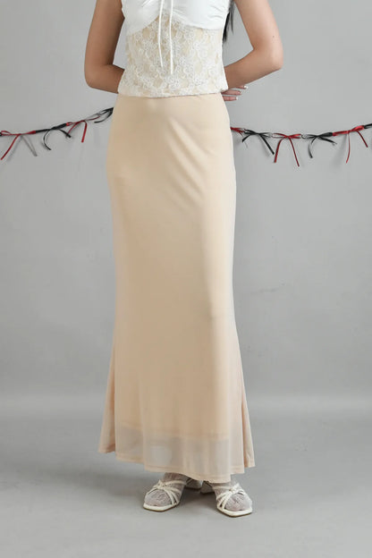 Bradley Fishtail Maxi Soft Mesh Skirt