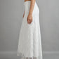 Rosie Lace Bias Cut Maxi Skirt in White