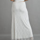 Rosie Lace Bias Cut Maxi Skirt in White