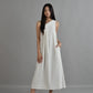 Athena Draped Two-Way Linen Dress