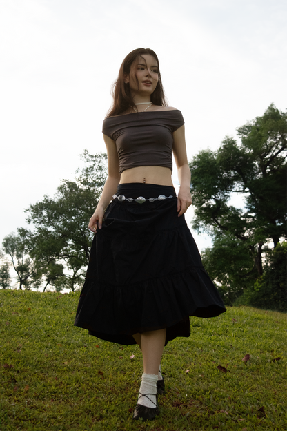 Giselle Tiered Ruffle Midi Skirt