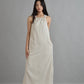 Athena Draped Two-Way Linen Dress