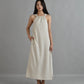 Athena Draped Two-Way Linen Dress