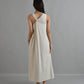 Athena Draped Two-Way Linen Dress