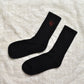 LIKKA Red Heart Logo Embroidered Mid Rise Cotton Socks