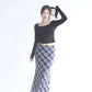 Darcy Elastic Waist Long Plaid Skirt