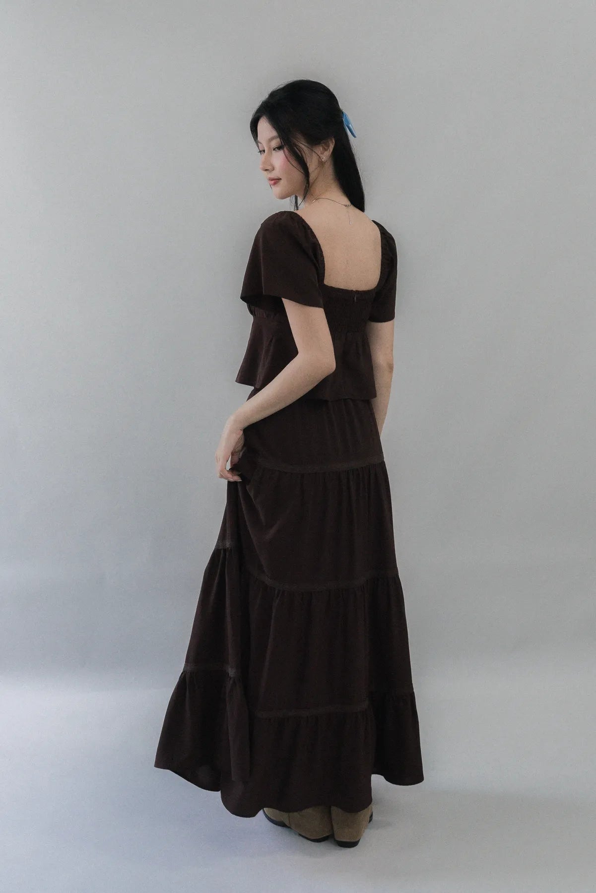 Eden Long Tiered Lace Skirt