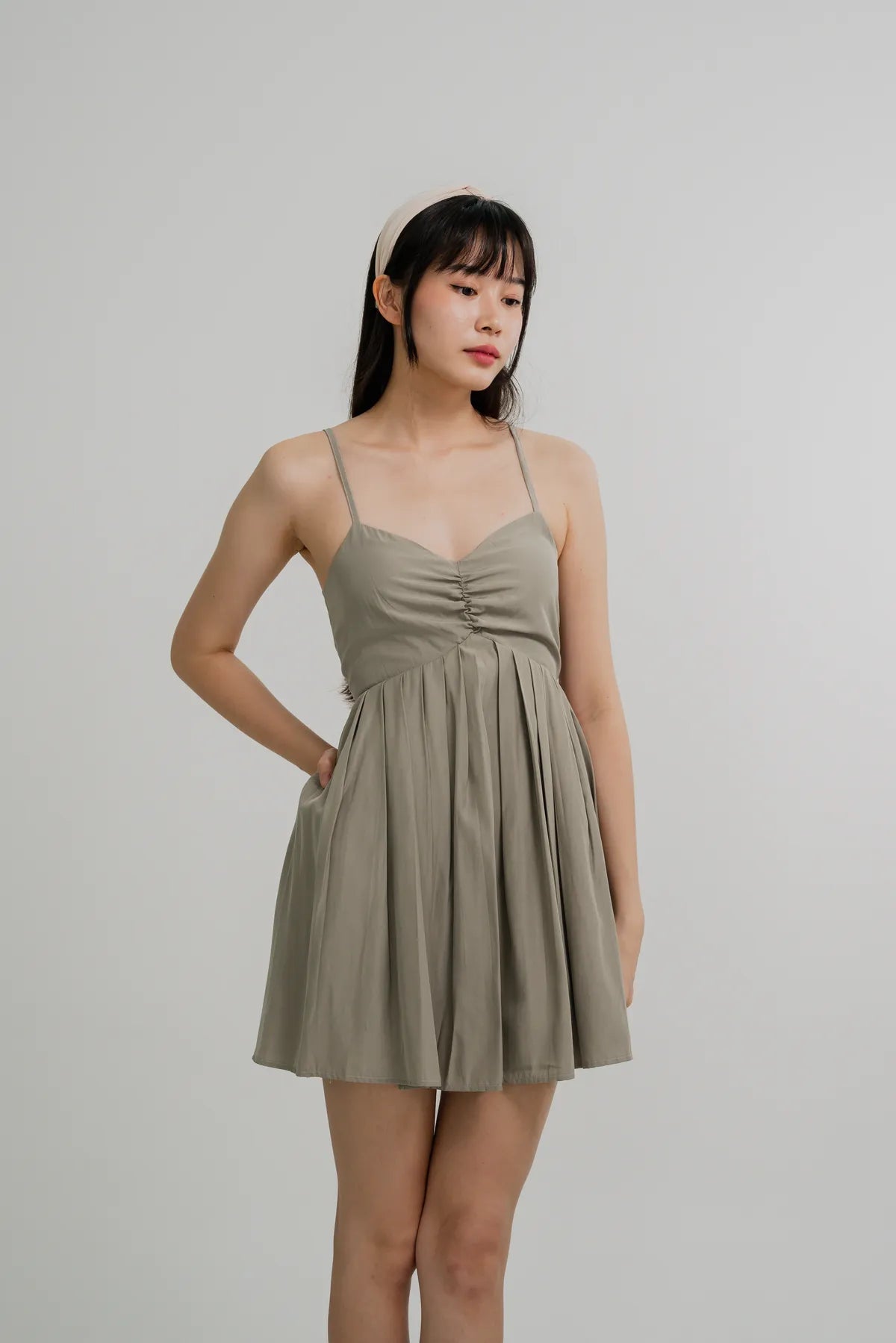 Poppy Pleated Short Dress