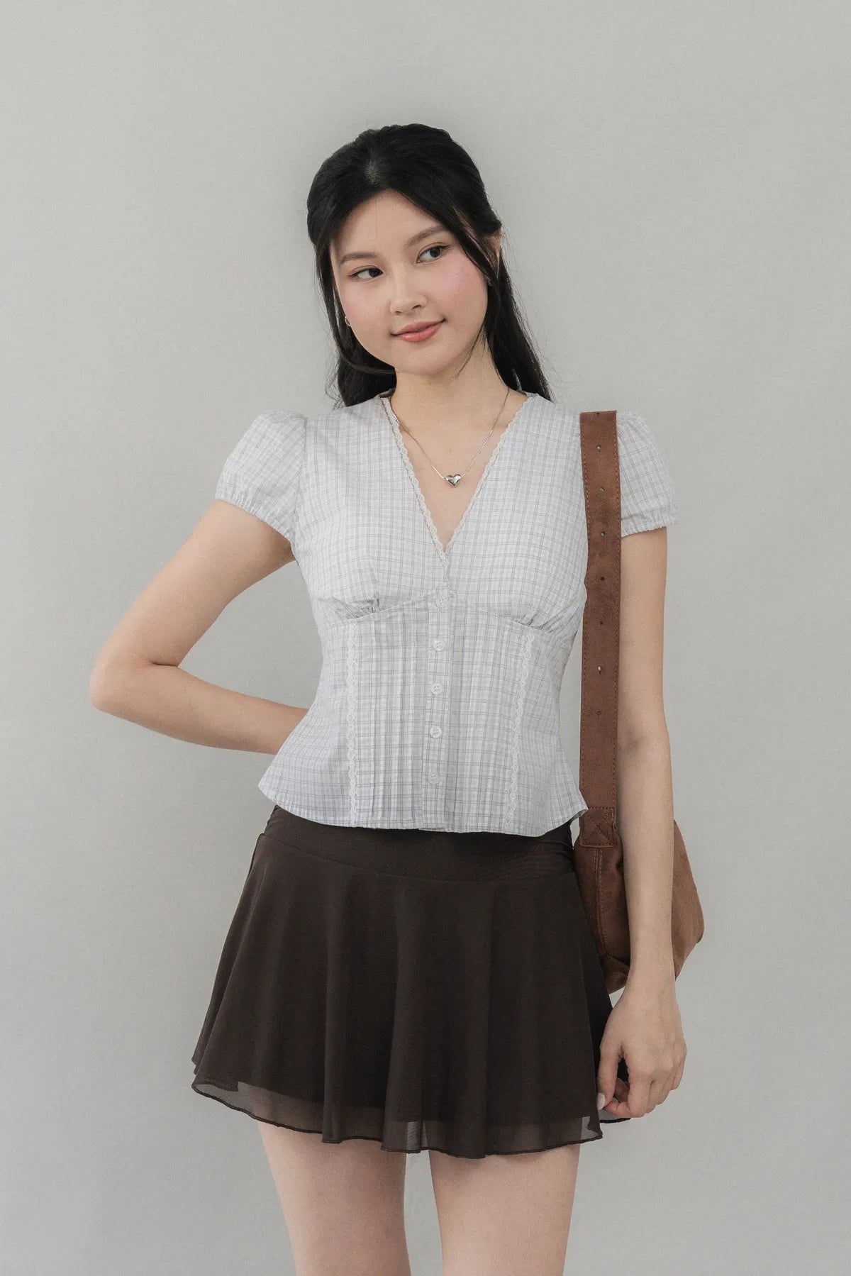 [CLOUD MESH] Brody Luxe Mesh Ruched Skorts
