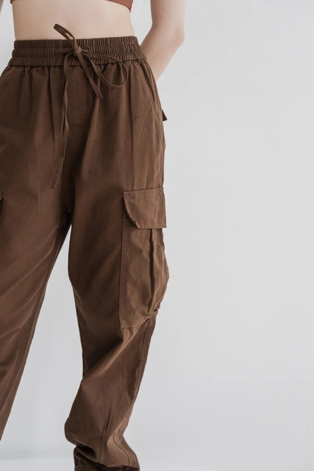 Mens Sports Drawstring Cargo Pants Casual Outdoor Hiking Trousers  Multi-pockets | Fruugo NO